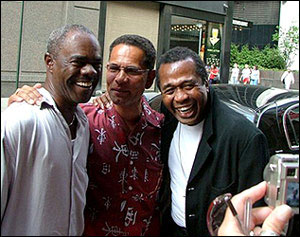 Glynn Turman, Calvin Morris, and Ben Vereen, Class of '65,<br>at this year's High School of Performing Arts reunion<br>(Photo © Steve Lewis)